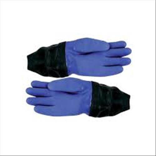 Dry Glove PVC Blu whit latex wrist